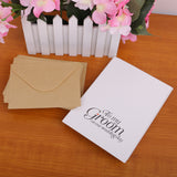 Maxbell 50pcs To My Groom on Our Wedding Day Cards in Brown Kraft Envelopes