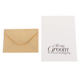 Maxbell 50pcs To My Groom on Our Wedding Day Cards in Brown Kraft Envelopes