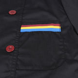 Maxbell Men Women Chef Uniform Double Breasted Cook Jacket Coat Short Sleeve L Black