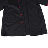 Maxbell Men Women Chef Uniform Double Breasted Cook Jacket Coat Short Sleeve L Black