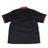 Maxbell Men Women Chef Uniform Double Breasted Cook Jacket Coat Short Sleeve L Black