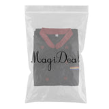Maxbell Men Women Chef Uniform Double Breasted Cook Jacket Coat Short Sleeve L Black
