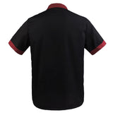 Maxbell Men Women Chef Uniform Double Breasted Cook Jacket Coat Short Sleeve L Black