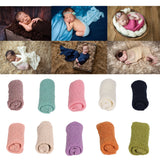 Maxbell Newborn Baby Boy Girl Photography Photo Props Stretch Knit Wrap Light Purple