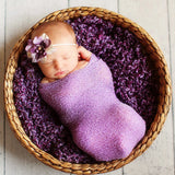 Maxbell Newborn Baby Boy Girl Photography Photo Props Stretch Knit Wrap Light Purple