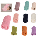 Maxbell Newborn Baby Boy Girl Photography Photo Props Stretch Knit Wrap Light Purple