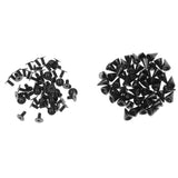 Maxbell 50 Sets black Punk Decorative Cone Spikes Screwback Studs DIY Craft Rivets