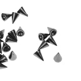 Maxbell 50 Sets black Punk Decorative Cone Spikes Screwback Studs DIY Craft Rivets