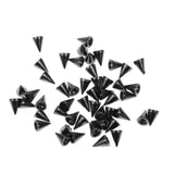 Maxbell 50 Sets black Punk Decorative Cone Spikes Screwback Studs DIY Craft Rivets