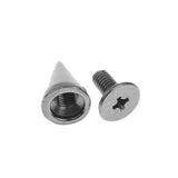 Maxbell 50 Sets black Punk Decorative Cone Spikes Screwback Studs DIY Craft Rivets