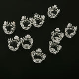 Maxbell 10Pcs Silver Plated Crown Charms Loose Beads Jewelry Making Finding 10mm