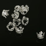 Maxbell 10Pcs Silver Plated Crown Charms Loose Beads Jewelry Making Finding 10mm