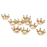 Maxbell 10Pcs KC Gold Plated Crown Shape Charms Loose Beads Jewelry Making Finding