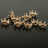 Maxbell 10Pcs KC Gold Plated Crown Shape Charms Loose Beads Jewelry Making Finding