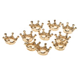 Maxbell 10Pcs KC Gold Plated Crown Shape Charms Loose Beads Jewelry Making Finding