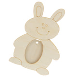 Maxbell Wooden Photo Frame Rabbit Shape White Base DIY Picture Frame with Stand