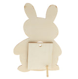 Maxbell Wooden Photo Frame Rabbit Shape White Base DIY Picture Frame with Stand