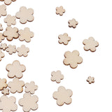 Maxbell 100pcs Mixed Size Wooden Flower Buttons Sewing Scrapbooking Decoration