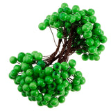 Maxbell 40-head Mini Artificial Fruit Berry Christmas Wedding Decoration Green 2