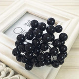 Maxbell 40-head Mini Artificial Fruit Berry Christmas Wedding Decoration Black