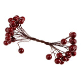 Maxbell 40-head Mini Artificial Fruit Berry Christmas Wedding Decoration Red