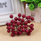 Maxbell 40-head Mini Artificial Fruit Berry Christmas Wedding Decoration Red