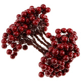 Maxbell 40-head Mini Artificial Fruit Berry Christmas Wedding Decoration Red