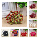 Maxbell 40-head Mini Artificial Fruit Berry Christmas Wedding Decoration Red