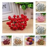 Maxbell 40-head Mini Artificial Fruit Berry Christmas Wedding Decoration Red