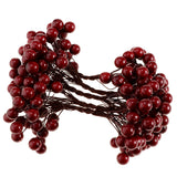 Maxbell 40-head Mini Artificial Fruit Berry Christmas Wedding Decoration Red