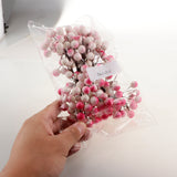 Maxbell 40-head Mini Artificial Fruit Berry Christmas Wedding Decoration Pink