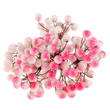 Maxbell 40-head Mini Artificial Fruit Berry Christmas Wedding Decoration Pink