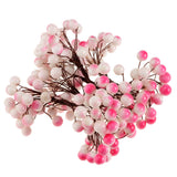 Maxbell 40-head Mini Artificial Fruit Berry Christmas Wedding Decoration Pink