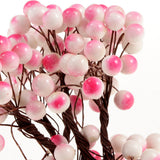 Maxbell 40-head Mini Artificial Fruit Berry Christmas Wedding Decoration Pink