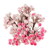 Maxbell 40-head Mini Artificial Fruit Berry Christmas Wedding Decoration Pink