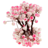 Maxbell 40-head Mini Artificial Fruit Berry Christmas Wedding Decoration Pink