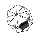 Maxbell 3D Geometric Wedding Geometric Candlestick Candle Tea Light Holder Black