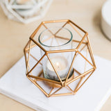 Maxbell 3D Geometric Wedding Geometric Candlestick Candle Tea Light Holder Black