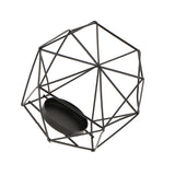 Maxbell 3D Geometric Wedding Geometric Candlestick Candle Tea Light Holder Black