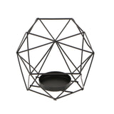 Maxbell 3D Geometric Wedding Geometric Candlestick Candle Tea Light Holder Black