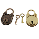 Maxbell Bear Vintage Padlock Mini Lock with Key for Jewelry Box Storage Diary Book Gold