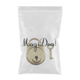 Maxbell Bear Vintage Padlock Mini Lock with Key for Jewelry Box Storage Diary Book Gold