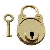 Maxbell Bear Vintage Padlock Mini Lock with Key for Jewelry Box Storage Diary Book Gold