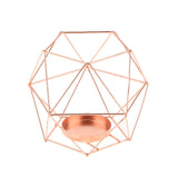 Maxbell 3D Geometric Wedding Geometric Candlestick Candle Tea Light Holder Rose Gold