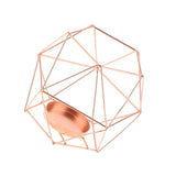 Maxbell 3D Geometric Wedding Geometric Candlestick Candle Tea Light Holder Rose Gold