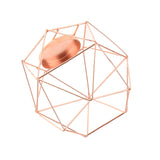 Maxbell 3D Geometric Wedding Geometric Candlestick Candle Tea Light Holder Rose Gold