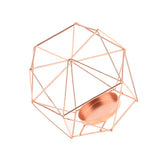 Maxbell 3D Geometric Wedding Geometric Candlestick Candle Tea Light Holder Rose Gold