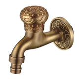 Maxbell Antique Gold Brass Washing Machine Sink Water Faucet Sink Tap Wall Mounted 2