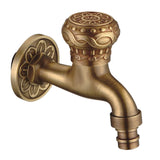 Maxbell Antique Gold Brass Washing Machine Sink Water Faucet Sink Tap Wall Mounted 2