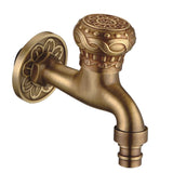 Maxbell Antique Gold Brass Washing Machine Sink Water Faucet Sink Tap Wall Mounted 2